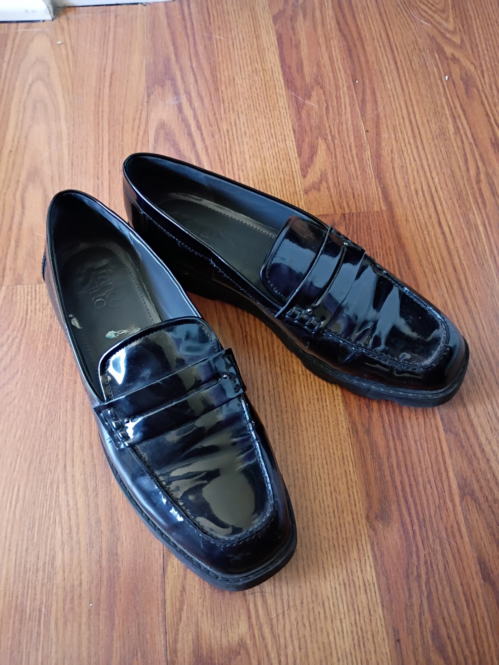Black Patent Leather Penny Loafers